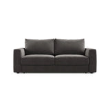 Grena 3-Sitzer Sofa mit Schlaffunktion, ausklappbar, aus Samt in Dunkelgrau (Salvador 18), 205x100 cm von Cosmopolitan Design – Bild 1