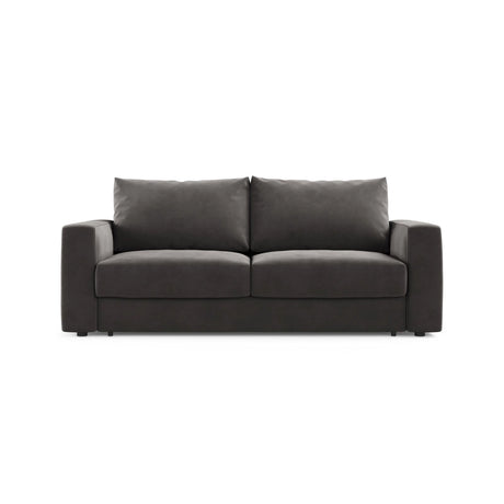 Grena 3-Sitzer Sofa mit Schlaffunktion, ausklappbar, aus Samt in Dunkelgrau (Salvador 18), 205x100 cm von Cosmopolitan Design – Bild 1