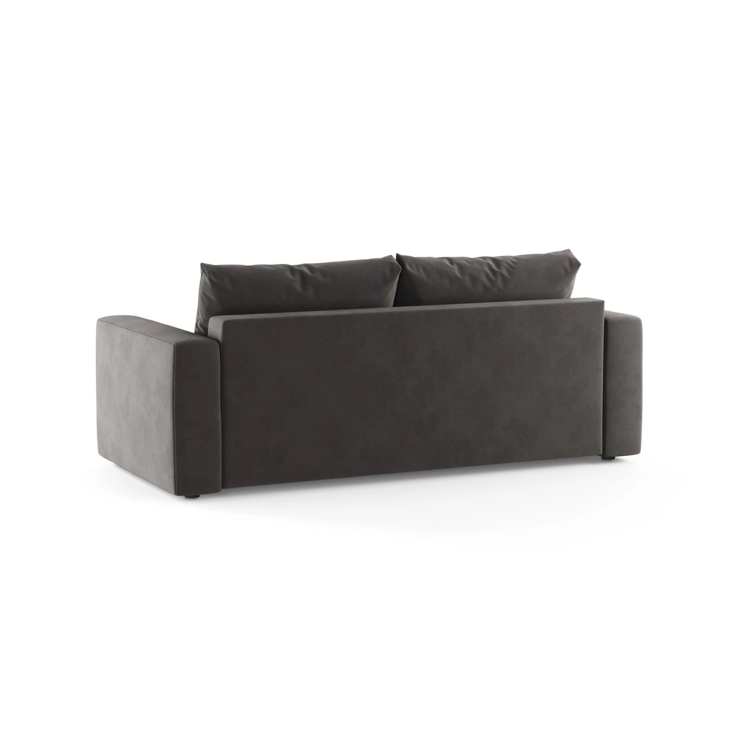 Grena 3-Sitzer Sofa mit Schlaffunktion, ausklappbar, aus Samt in Dunkelgrau (Salvador 18), 205x100 cm von Cosmopolitan Design – Bild 5