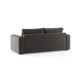 Grena 3-Sitzer Sofa mit Schlaffunktion, ausklappbar, aus Samt in Dunkelgrau (Salvador 18), 205x100 cm von Cosmopolitan Design – Bild 5