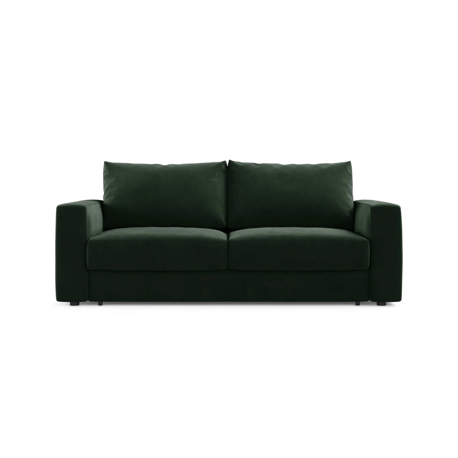 Grena 3-Sitzer Sofa mit Schlaffunktion, ausklappbar, aus Samt in Flaschengrün (Salvador 7), 205x100 cm von Cosmopolitan Design – Bild 1