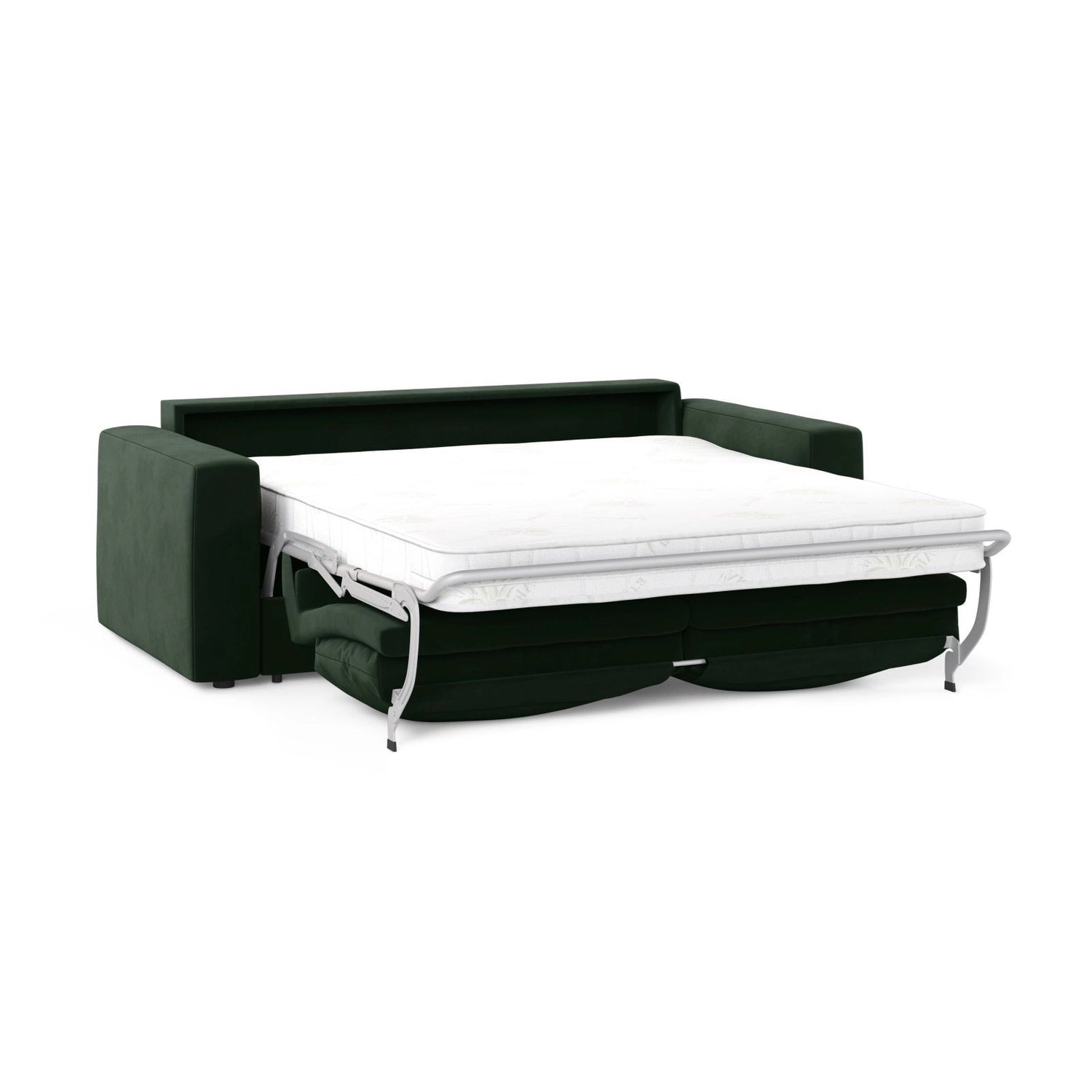 Grena 3-Sitzer Sofa mit Schlaffunktion, ausklappbar, aus Samt in Flaschengrün (Salvador 7), 205x100 cm von Cosmopolitan Design – Bild 4