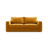 Grena 3-Sitzer Sofa mit Schlaffunktion, ausklappbar, aus Samt in Gelb (Salvador 10), 205x100 cm von Cosmopolitan Design – Bild 1