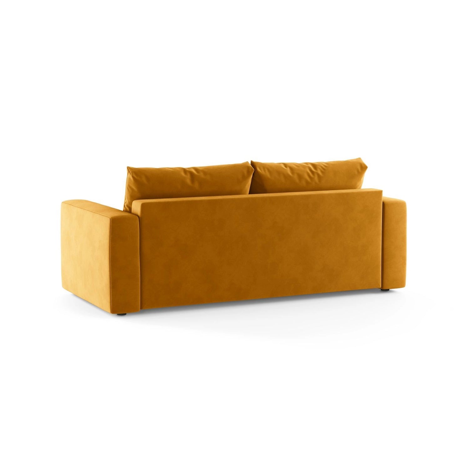 Grena 3-Sitzer Sofa mit Schlaffunktion, ausklappbar, aus Samt in Gelb (Salvador 10), 205x100 cm von Cosmopolitan Design – Bild 5