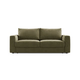 Grena 3-Sitzer Sofa mit Schlaffunktion, ausklappbar, aus Samt in Grün (Salvador 8), 205x100 cm von Cosmopolitan Design – Bild 1
