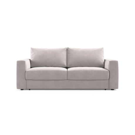 Grena 3-Sitzer Sofa mit Schlaffunktion, ausklappbar, aus Samt in Hellgrau (Salvador 16), 205x100 cm von Cosmopolitan Design – Bild 1