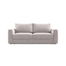 Grena 3-Sitzer Sofa mit Schlaffunktion, ausklappbar, aus Samt in Hellgrau (Salvador 16), 205x100 cm von Cosmopolitan Design – Bild 1