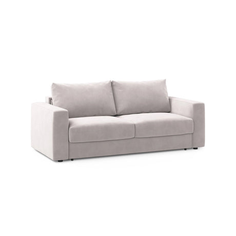 Grena 3-Sitzer Sofa mit Schlaffunktion, ausklappbar, aus Samt in Hellgrau (Salvador 16), 205x100 cm von Cosmopolitan Design – Bild 3