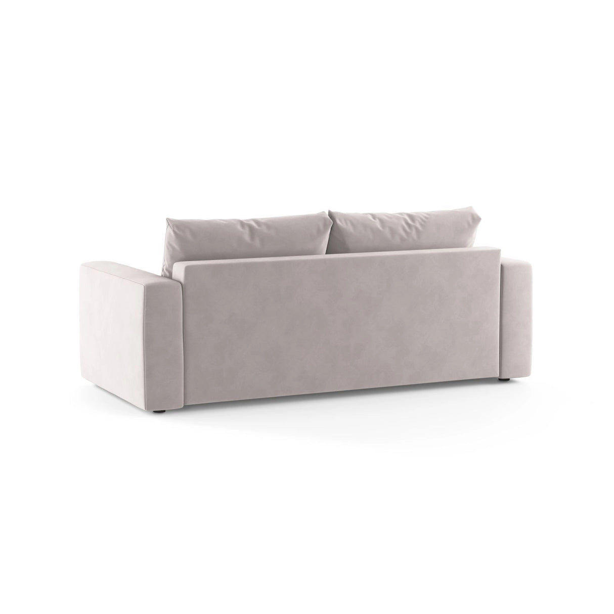 Grena 3-Sitzer Sofa mit Schlaffunktion, ausklappbar, aus Samt in Hellgrau (Salvador 16), 205x100 cm von Cosmopolitan Design – Bild 5