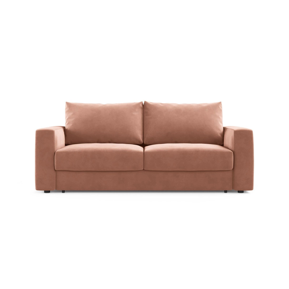 Grena 3-Sitzer Sofa mit Schlaffunktion, ausklappbar, aus Samt in Rosa (Salvador 11), 205x100 cm von Cosmopolitan Design – Bild 1