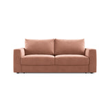 Grena 3-Sitzer Sofa mit Schlaffunktion, ausklappbar, aus Samt in Rosa (Salvador 11), 205x100 cm von Cosmopolitan Design – Bild 1