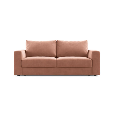 Grena 3-Sitzer Sofa mit Schlaffunktion, ausklappbar, aus Samt in Rosa (Salvador 11), 205x100 cm von Cosmopolitan Design – Bild 1