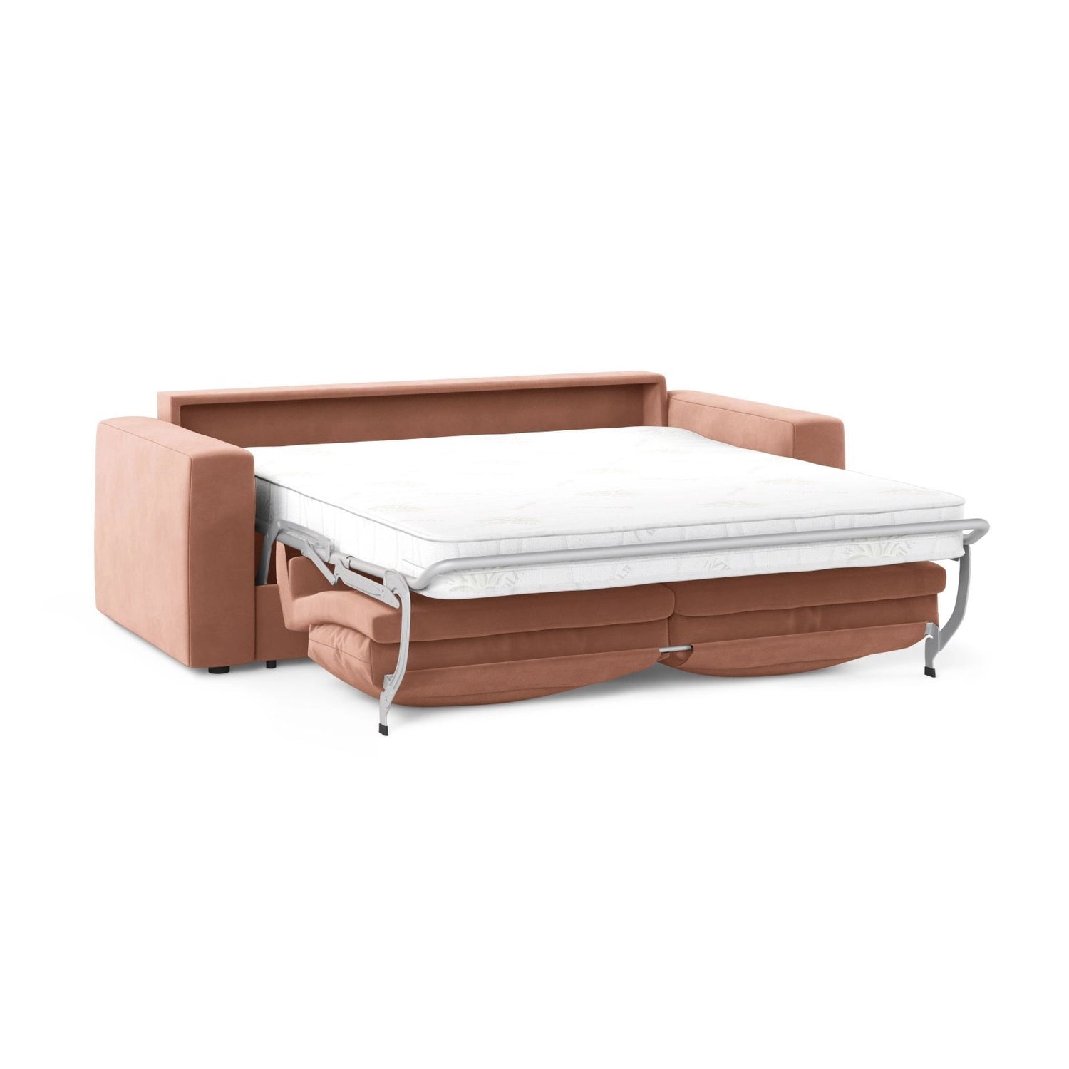 Grena 3-Sitzer Sofa mit Schlaffunktion, ausklappbar, aus Samt in Rosa (Salvador 11), 205x100 cm von Cosmopolitan Design – Bild 4