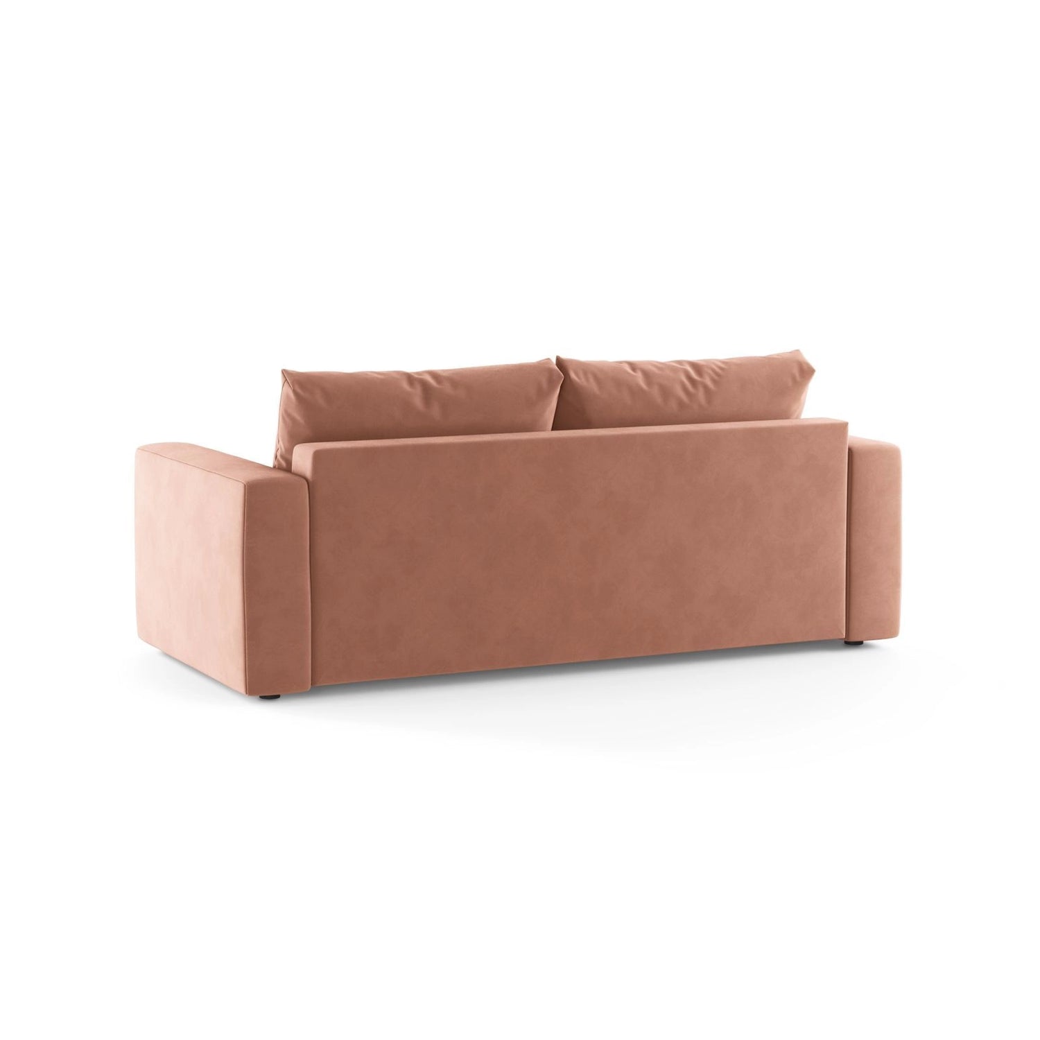 Grena 3-Sitzer Sofa mit Schlaffunktion, ausklappbar, aus Samt in Rosa (Salvador 11), 205x100 cm von Cosmopolitan Design – Bild 5