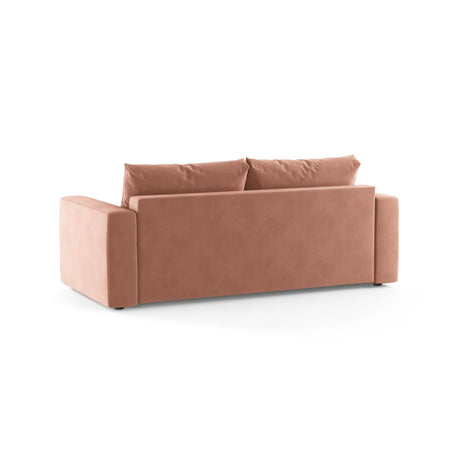Grena 3-Sitzer Sofa mit Schlaffunktion, ausklappbar, aus Samt in Rosa (Salvador 11), 205x100 cm von Cosmopolitan Design – Bild 5