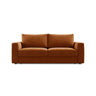 Grena 3-Sitzer Sofa mit Schlaffunktion, ausklappbar, aus Samt in Terrakotta (Salvador 14), 205x100 cm von Cosmopolitan Design – Bild 1