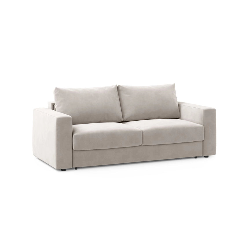 Grena 3-Sitzer Sofa mit Schlaffunktion, ausklappbar, aus Samt oder Strukturstoff, 205x100 cm von Cosmopolitan Design – Bild 3