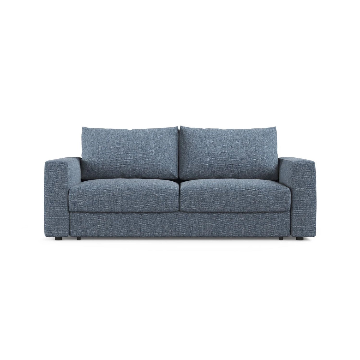 Grena 3-Sitzer Sofa mit Schlaffunktion, ausklappbar, aus Strukturierter Stoff in Dunkelblau (BABEL BLUE), 205x100 cm von Cosmopolitan Design – Bild 1