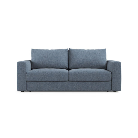 Grena 3-Sitzer Sofa mit Schlaffunktion, ausklappbar, aus Strukturierter Stoff in Dunkelblau (BABEL BLUE), 205x100 cm von Cosmopolitan Design – Bild 1