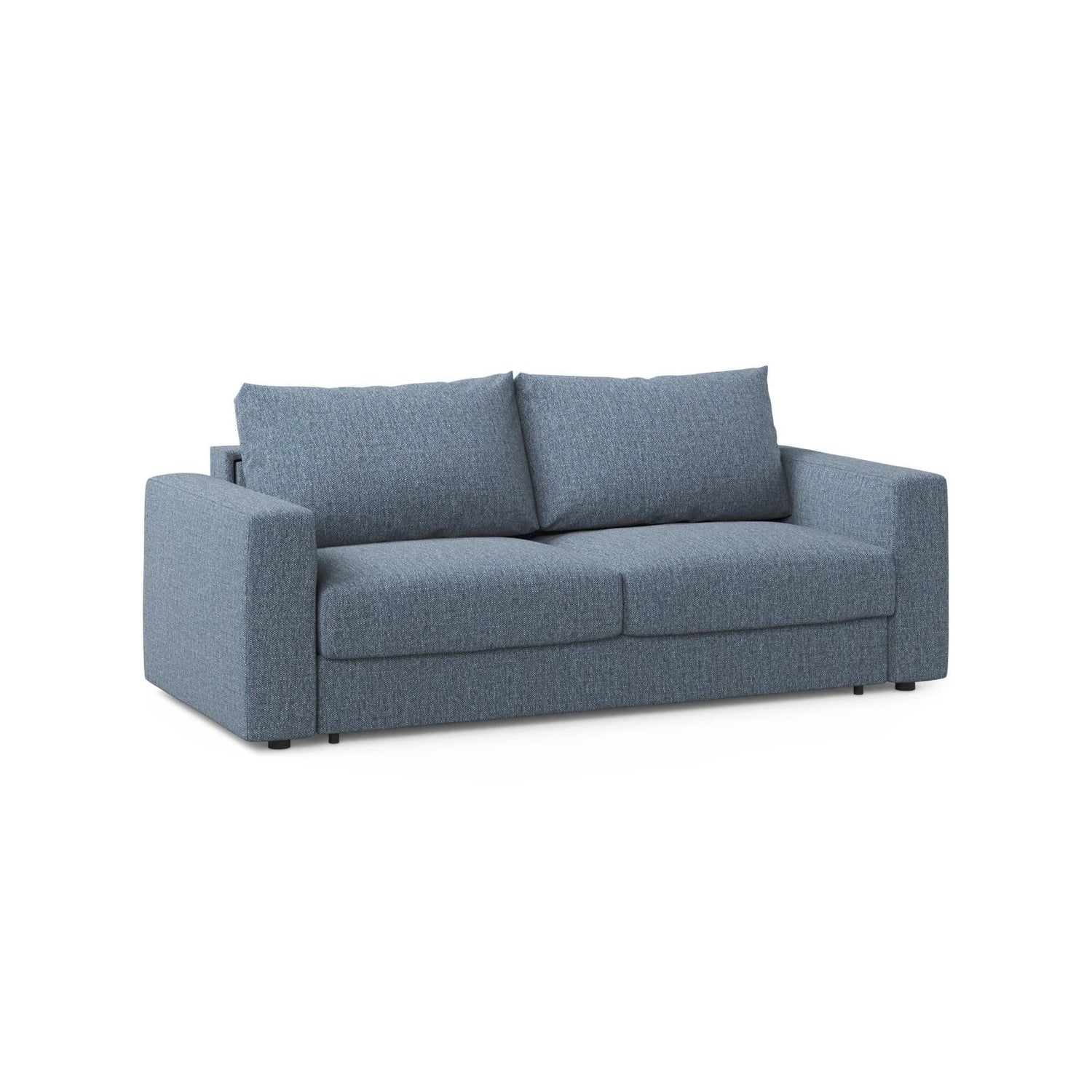 Grena 3-Sitzer Sofa mit Schlaffunktion, ausklappbar, aus Strukturierter Stoff in Dunkelblau (BABEL BLUE), 205x100 cm von Cosmopolitan Design – Bild 3