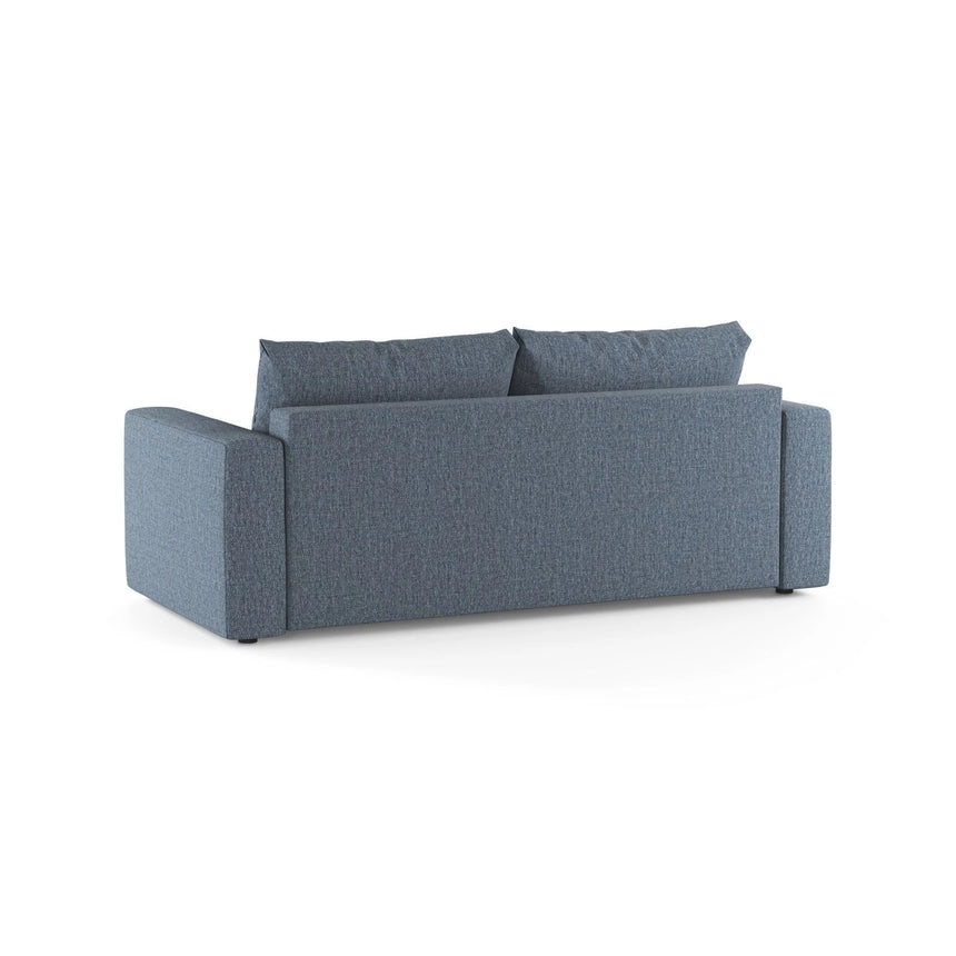 Grena 3-Sitzer Sofa mit Schlaffunktion, ausklappbar, aus Strukturierter Stoff in Dunkelblau (BABEL BLUE), 205x100 cm von Cosmopolitan Design – Bild 5