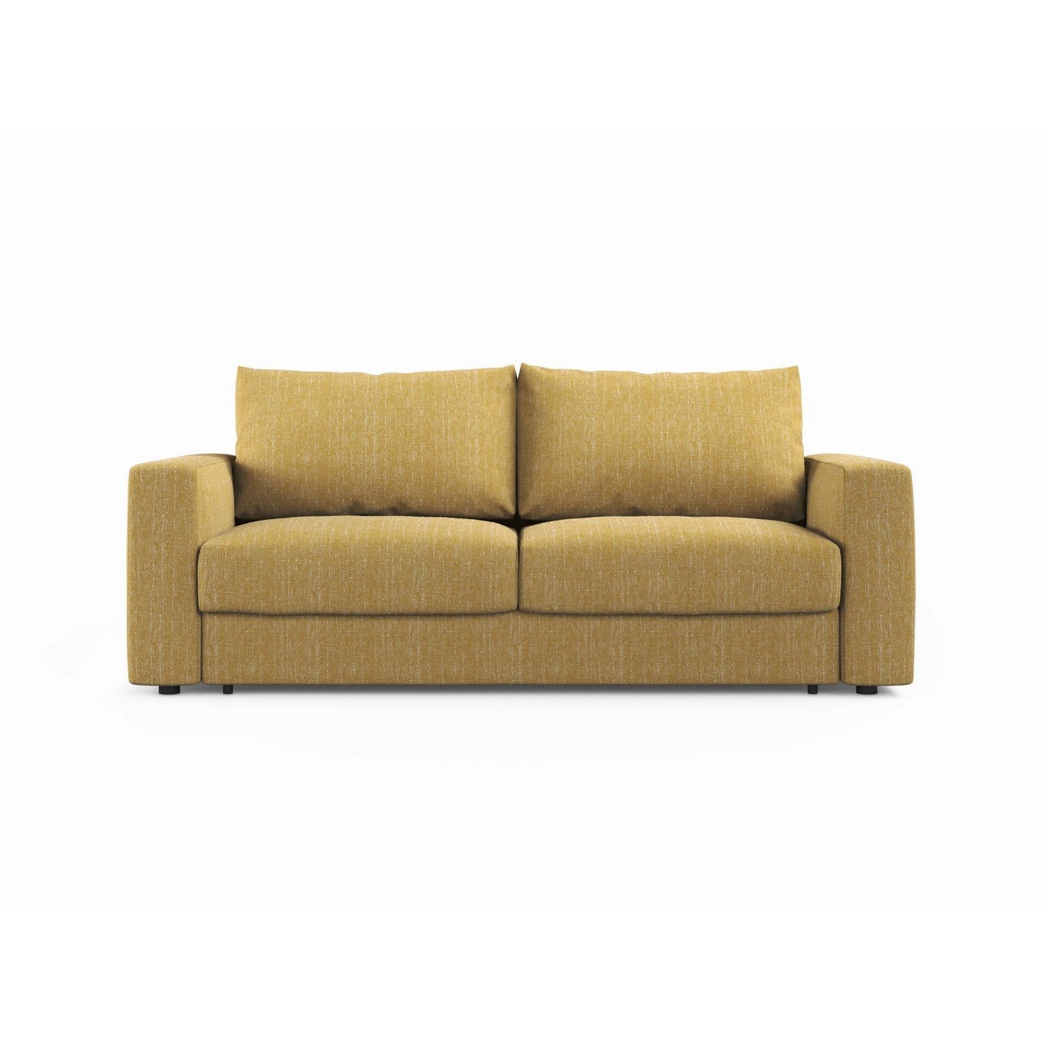 Grena 3-Sitzer Sofa mit Schlaffunktion, ausklappbar, aus Strukturierter Stoff in Gelb (BABEL YELLOW), 205x100 cm von Cosmopolitan Design – Bild 1
