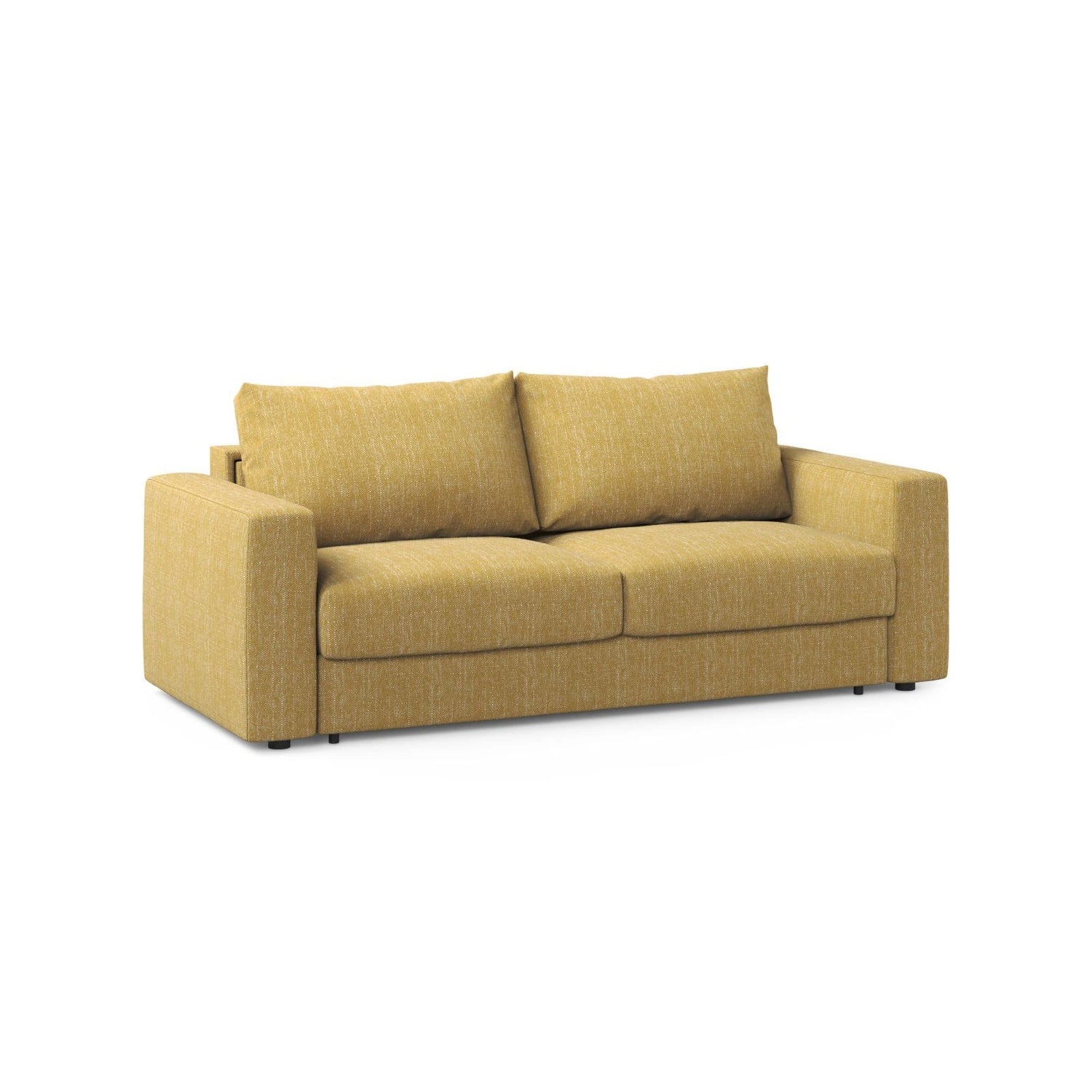 Grena 3-Sitzer Sofa mit Schlaffunktion, ausklappbar, aus Strukturierter Stoff in Gelb (BABEL YELLOW), 205x100 cm von Cosmopolitan Design – Bild 3
