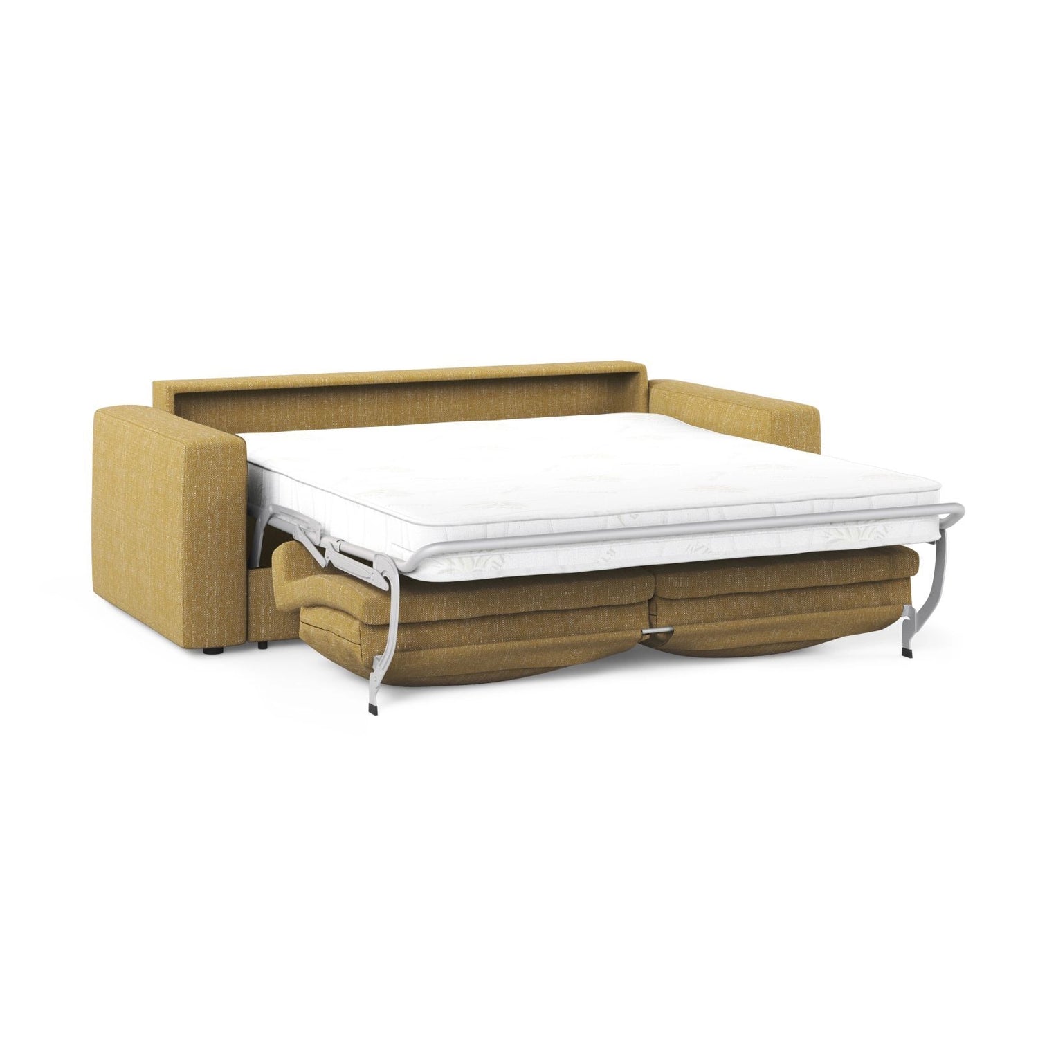 Grena 3-Sitzer Sofa mit Schlaffunktion, ausklappbar, aus Strukturierter Stoff in Gelb (BABEL YELLOW), 205x100 cm von Cosmopolitan Design – Bild 4