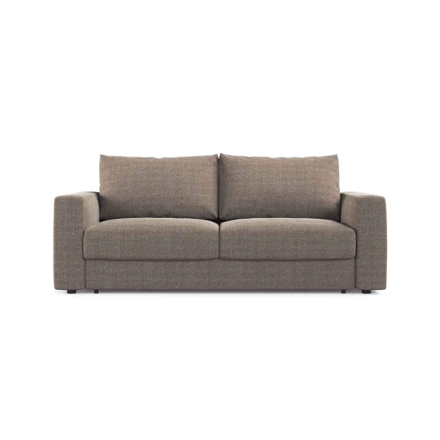 Grena 3-Sitzer Sofa mit Schlaffunktion, ausklappbar, aus Strukturierter Stoff in Hellbraun (BABEL TAUPE), 205x100 cm von Cosmopolitan Design – Bild 1