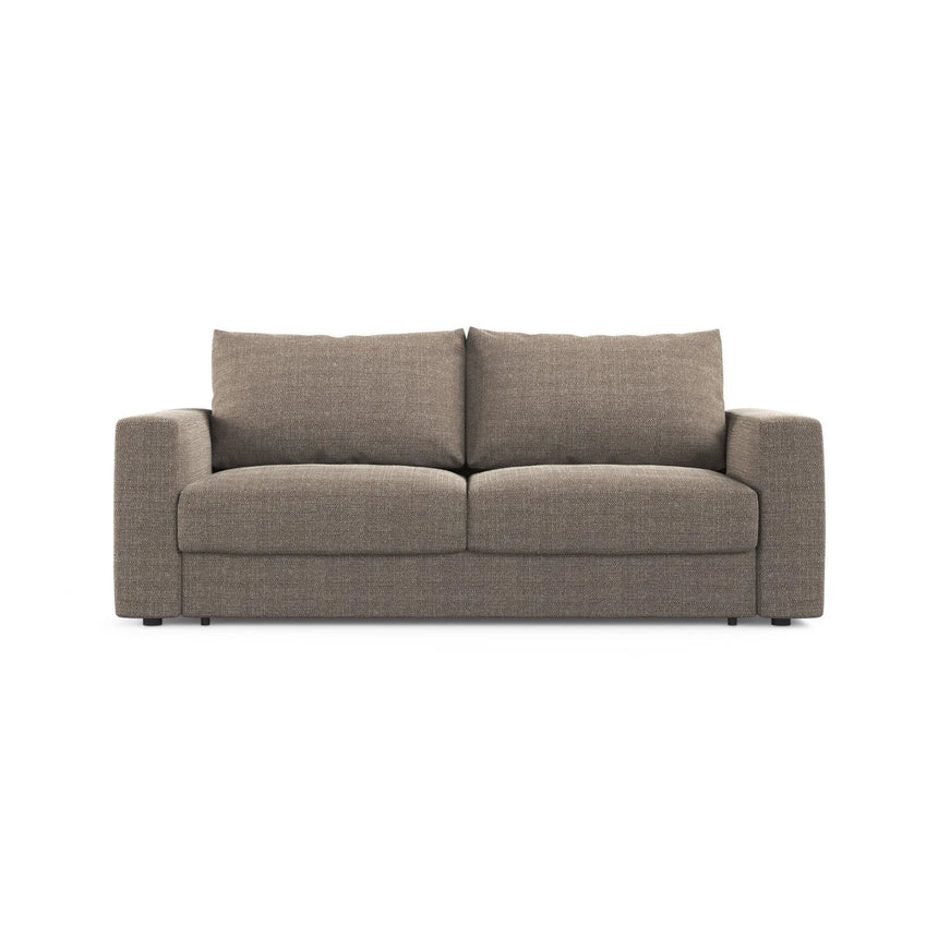 Grena 3-Sitzer Sofa mit Schlaffunktion, ausklappbar, aus Strukturierter Stoff in Hellbraun (BABEL TAUPE), 205x100 cm von Cosmopolitan Design – Bild 1