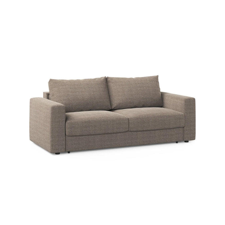 Grena 3-Sitzer Sofa mit Schlaffunktion, ausklappbar, aus Strukturierter Stoff in Hellbraun (BABEL TAUPE), 205x100 cm von Cosmopolitan Design – Bild 3