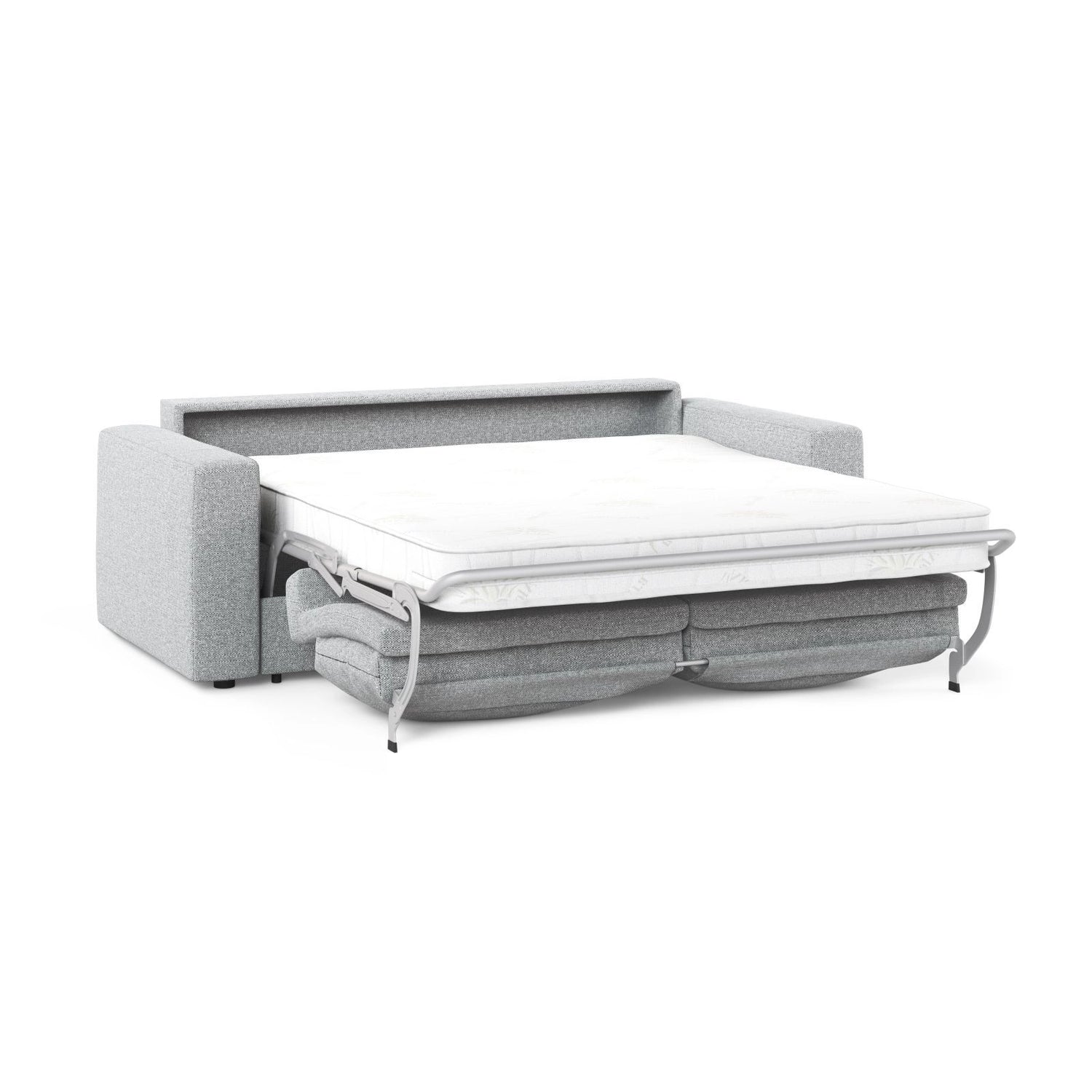 Grena 3-Sitzer Sofa mit Schlaffunktion, ausklappbar, aus Strukturierter Stoff in Hellgrau (BABEL LIGHT GREY), 205x100 cm von Cosmopolitan Design – Bild 4