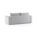 Grena 3-Sitzer Sofa mit Schlaffunktion, ausklappbar, aus Strukturierter Stoff in Hellgrau (BABEL LIGHT GREY), 205x100 cm von Cosmopolitan Design – Bild 5