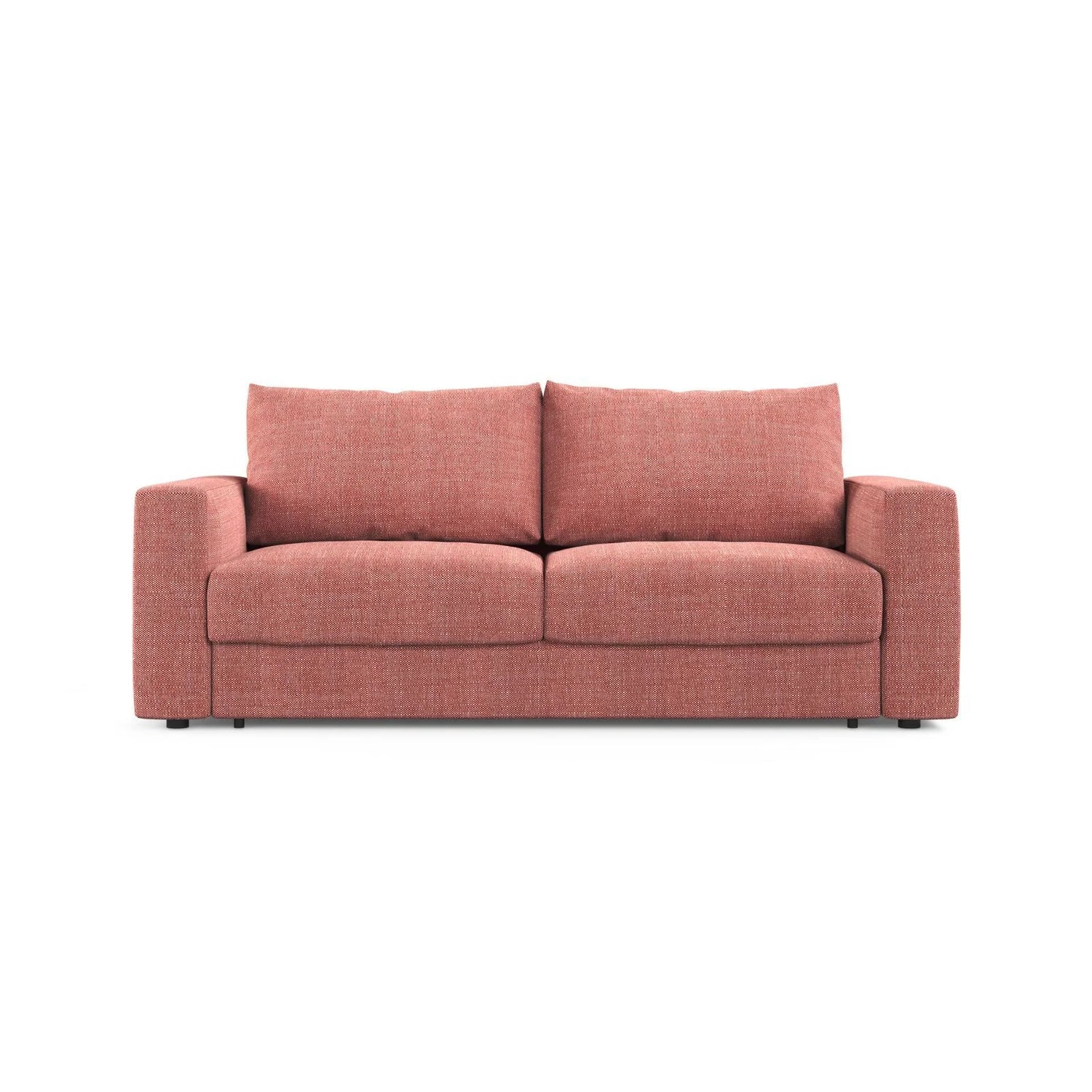 Grena 3-Sitzer Sofa mit Schlaffunktion, ausklappbar, aus Strukturierter Stoff in Rot (BABEL RED), 205x100 cm von Cosmopolitan Design – Bild 1