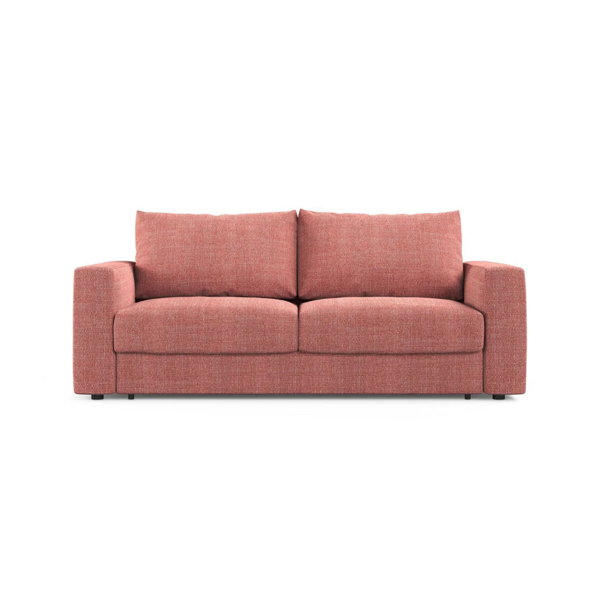Grena 3-Sitzer Sofa mit Schlaffunktion, ausklappbar, aus Strukturierter Stoff in Rot (BABEL RED), 205x100 cm von Cosmopolitan Design – Bild 1