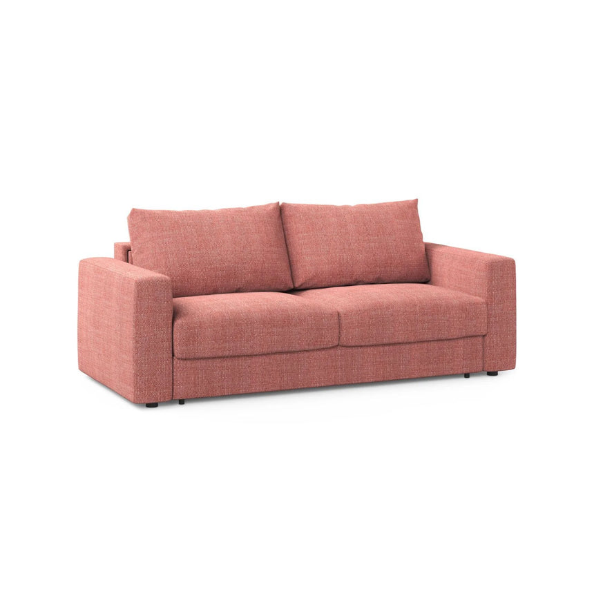 Grena 3-Sitzer Sofa mit Schlaffunktion, ausklappbar, aus Strukturierter Stoff in Rot (BABEL RED), 205x100 cm von Cosmopolitan Design – Bild 3