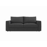 Grena 3-Sitzer Sofa mit Schlaffunktion, ausklappbar, aus Strukturierter Stoff in Schwarz (BABEL BLACK), 205x100 cm von Cosmopolitan Design – Bild 1