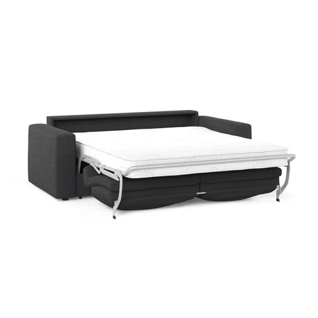 Grena 3-Sitzer Sofa mit Schlaffunktion, ausklappbar, aus Strukturierter Stoff in Schwarz (BABEL BLACK), 205x100 cm von Cosmopolitan Design – Bild 4