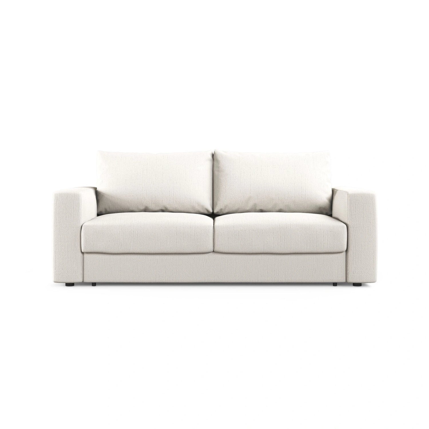 Grena 3-Sitzer Sofa mit Schlaffunktion, ausklappbar, aus Strukturierter Stoff in Weiß (BABEL WHITE), 205x100 cm von Cosmopolitan Design – Bild 1