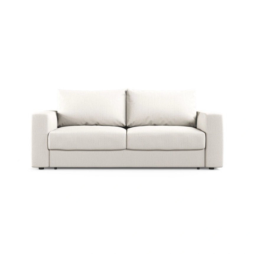 Grena 3-Sitzer Sofa mit Schlaffunktion, ausklappbar, aus Strukturierter Stoff in Weiß (BABEL WHITE), 205x100 cm von Cosmopolitan Design – Bild 1