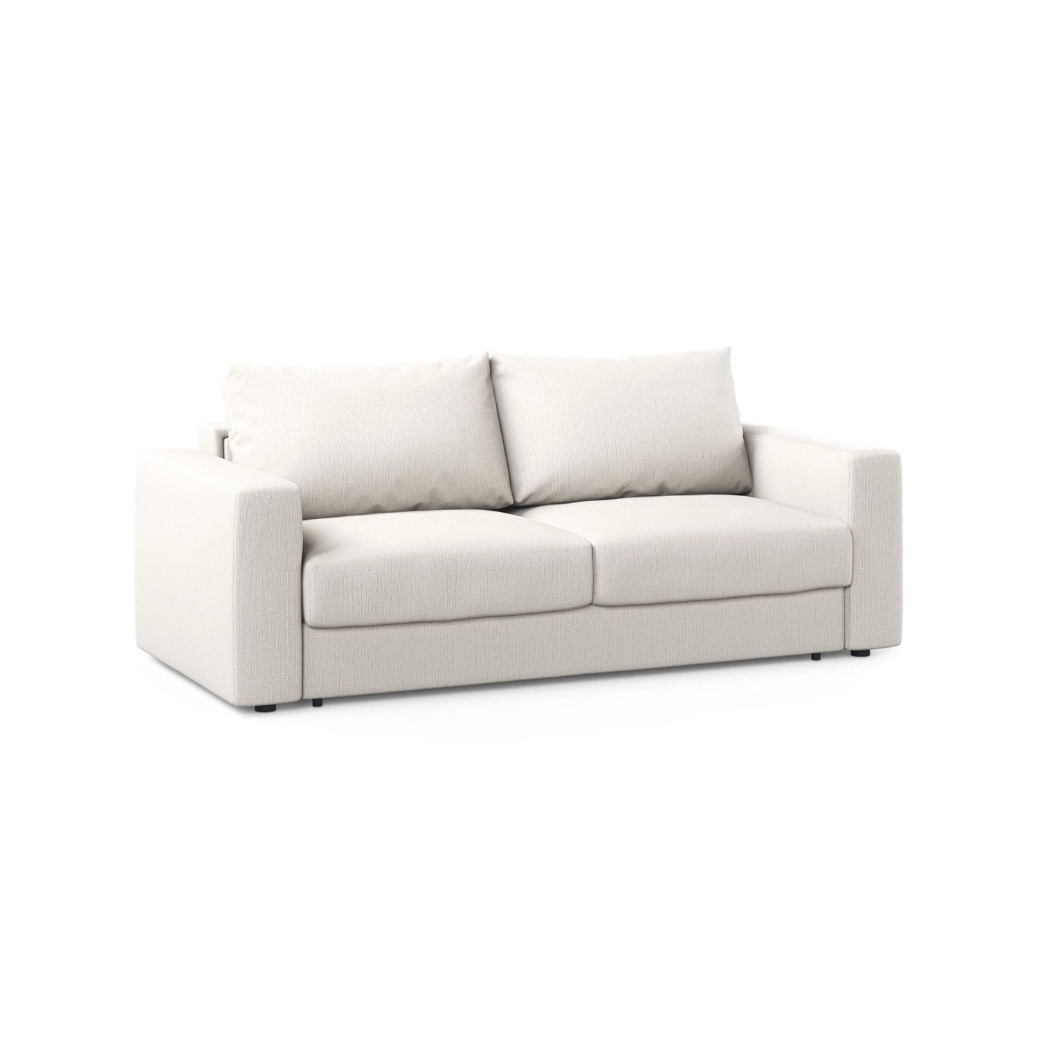 Grena 3-Sitzer Sofa mit Schlaffunktion, ausklappbar, aus Strukturierter Stoff in Weiß (BABEL WHITE), 205x100 cm von Cosmopolitan Design – Bild 3