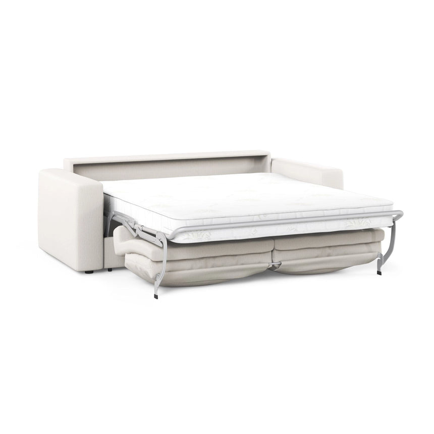 Grena 3-Sitzer Sofa mit Schlaffunktion, ausklappbar, aus Strukturierter Stoff in Weiß (BABEL WHITE), 205x100 cm von Cosmopolitan Design – Bild 4