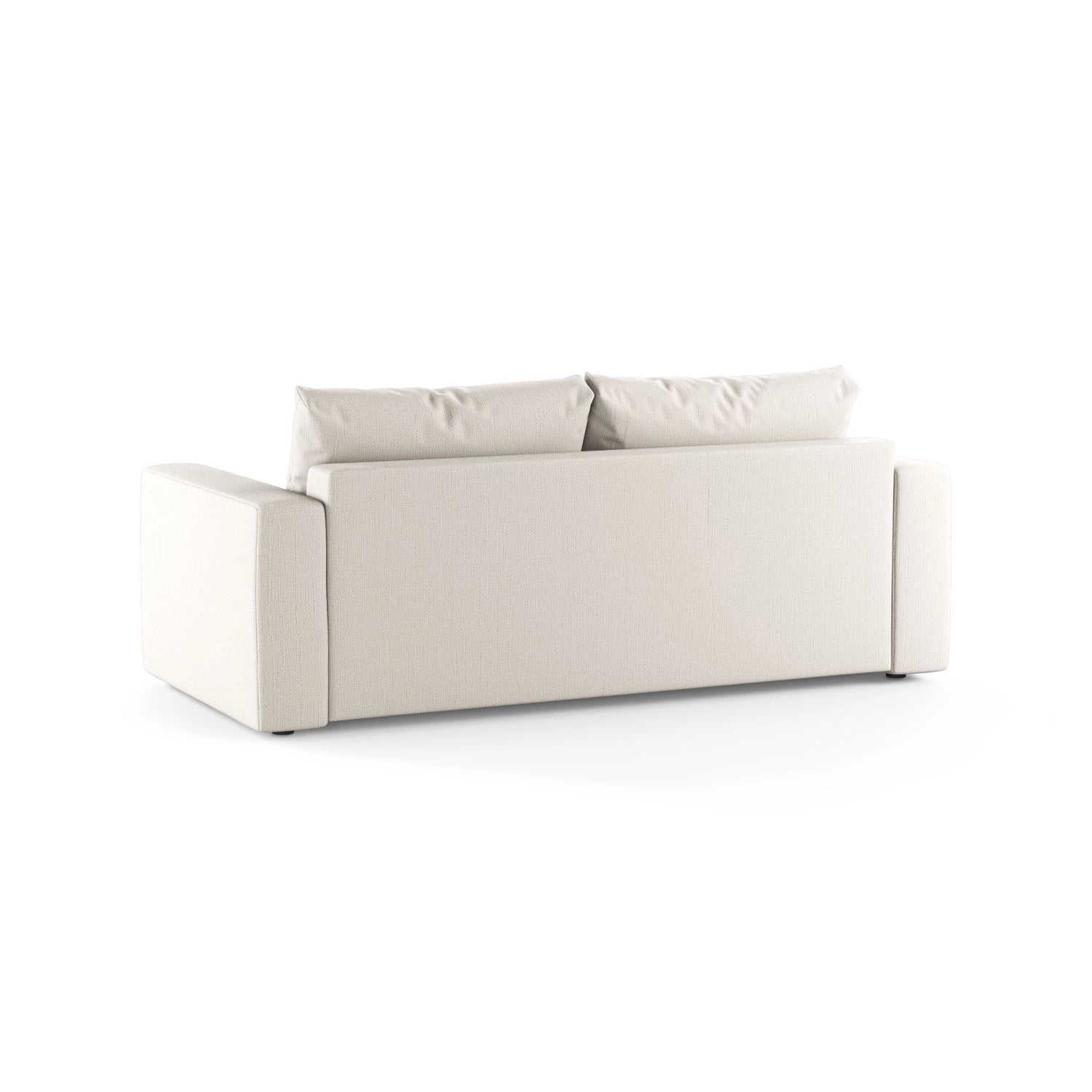 Grena 3-Sitzer Sofa mit Schlaffunktion, ausklappbar, aus Strukturierter Stoff in Weiß (BABEL WHITE), 205x100 cm von Cosmopolitan Design – Bild 5