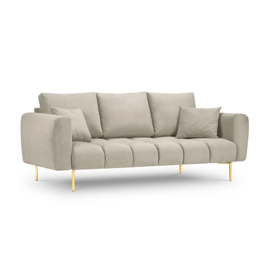 Hastings 3-Sitzer Sofa aus Samt in Beige (Fancy 06), 220x97x75 cm von Cosmopolitan Design – Bild 1