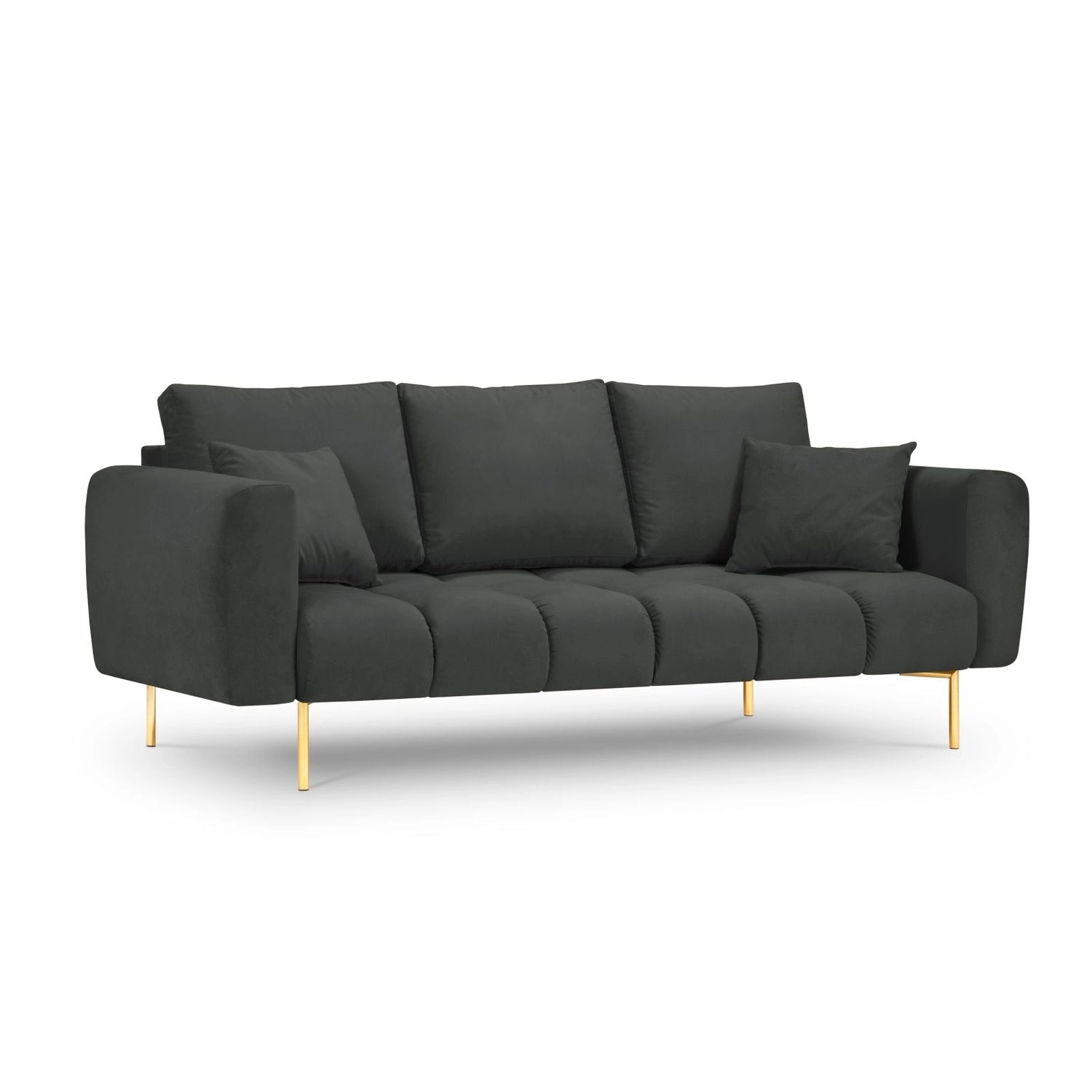 Hastings 3-Sitzer Sofa aus Samt in Dunkelgrau (Fancy 99), 220x97x75 cm von Cosmopolitan Design – Bild 1