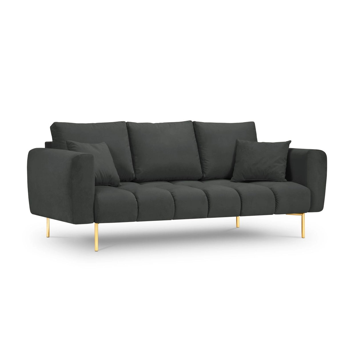 Hastings 3-Sitzer Sofa aus Samt in Dunkelgrau (Fancy 99), 220x97x75 cm von Cosmopolitan Design – Bild 1