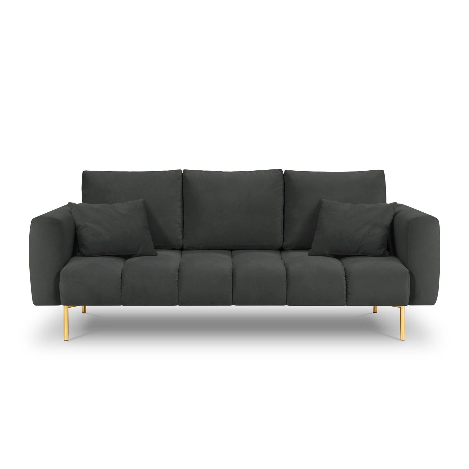 Hastings 3-Sitzer Sofa aus Samt in Dunkelgrau (Fancy 99), 220x97x75 cm von Cosmopolitan Design – Bild 4