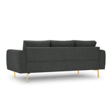 Hastings 3-Sitzer Sofa aus Samt in Dunkelgrau (Fancy 99), 220x97x75 cm von Cosmopolitan Design – Bild 5