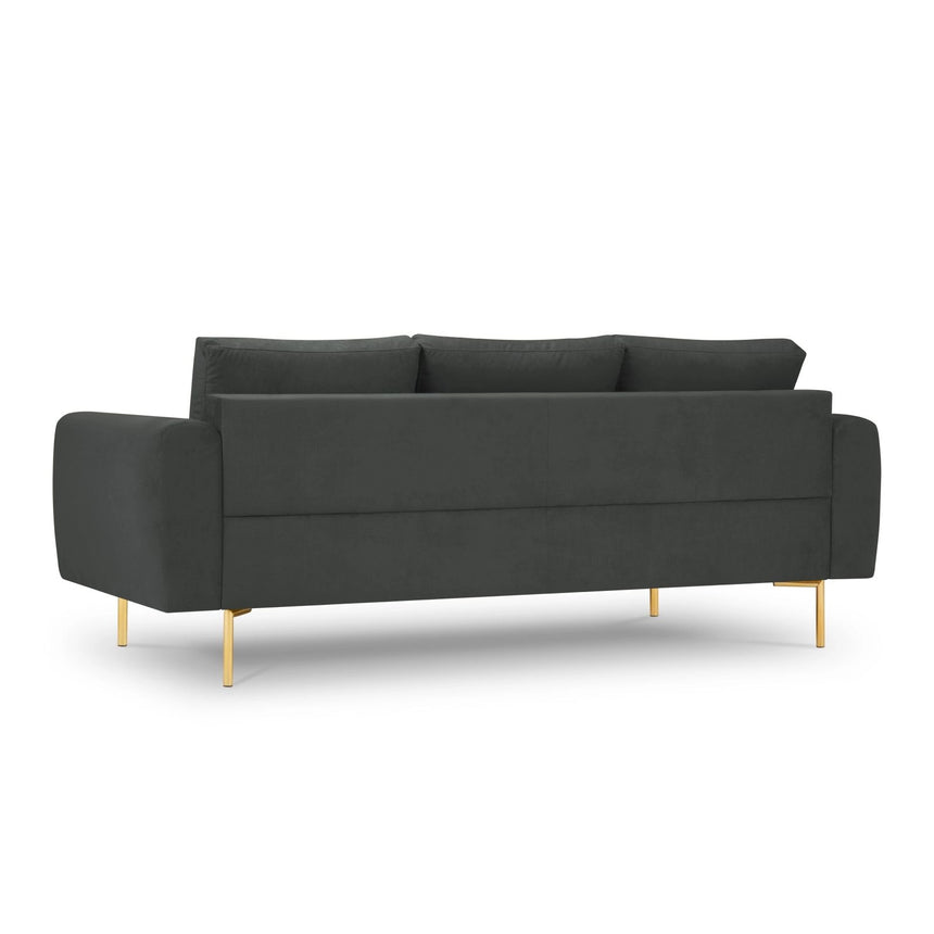 Hastings 3-Sitzer Sofa aus Samt in Dunkelgrau (Fancy 99), 220x97x75 cm von Cosmopolitan Design – Bild 5