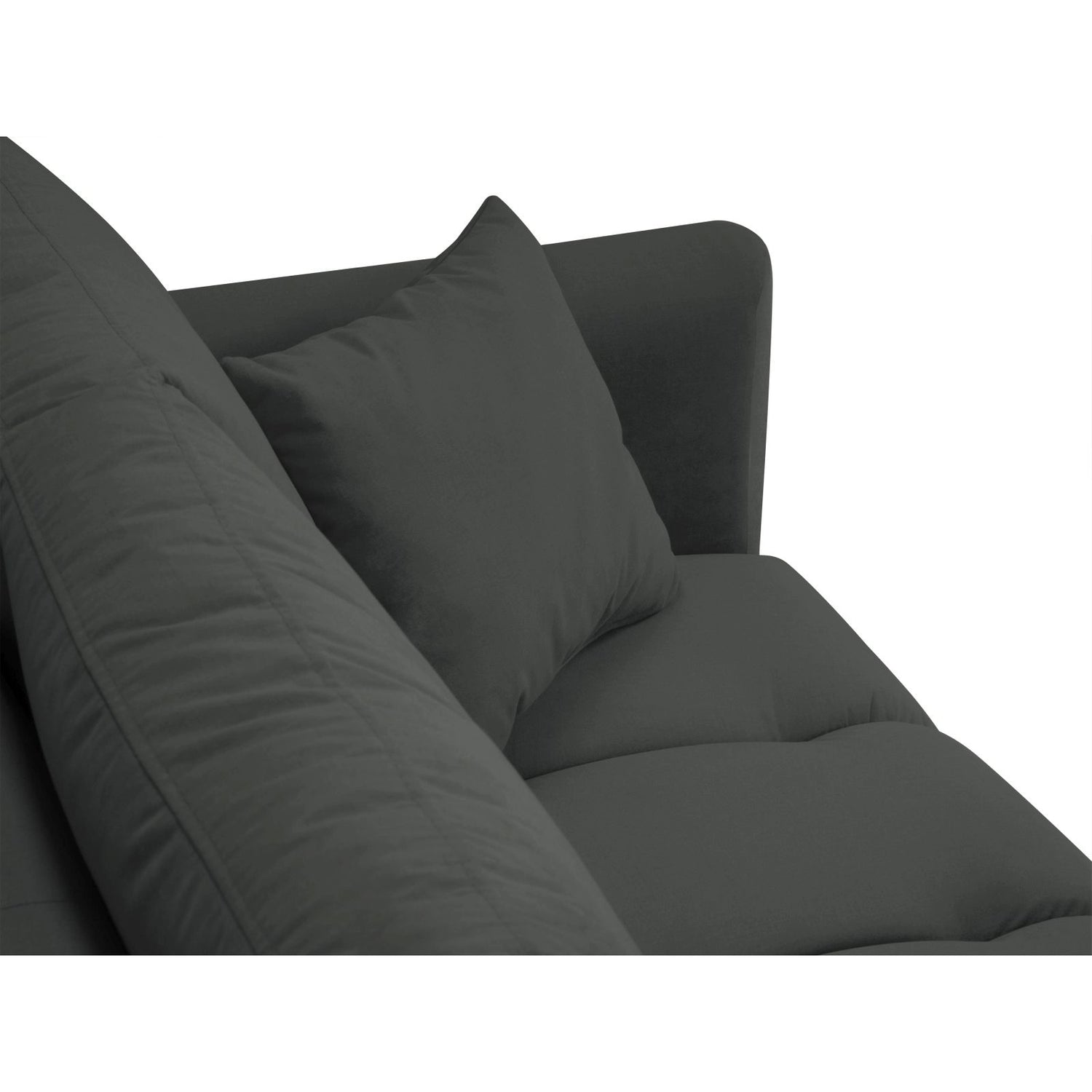 Hastings 3-Sitzer Sofa aus Samt in Dunkelgrau (Fancy 99), 220x97x75 cm von Cosmopolitan Design – Bild 6